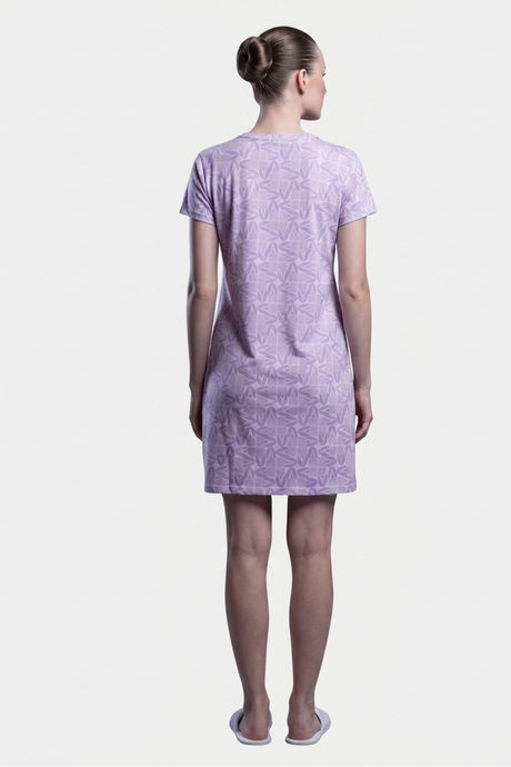 Sweet Dreams Printed Short Nightdress - Cosmic Purple — image 2